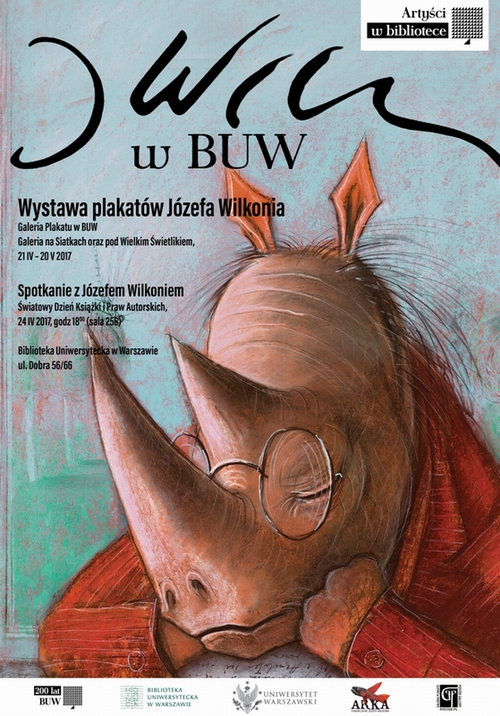 Józef Wilkoń w BUW - wystawa plakatów, Jozef Wilkon at BUW - poster exhibition, Wilkon Jozef Józef Wilkoń w BUW - wystawa plakatów, Jozef Wilkon at BUW - poster exhibition, Wilkon Jozef